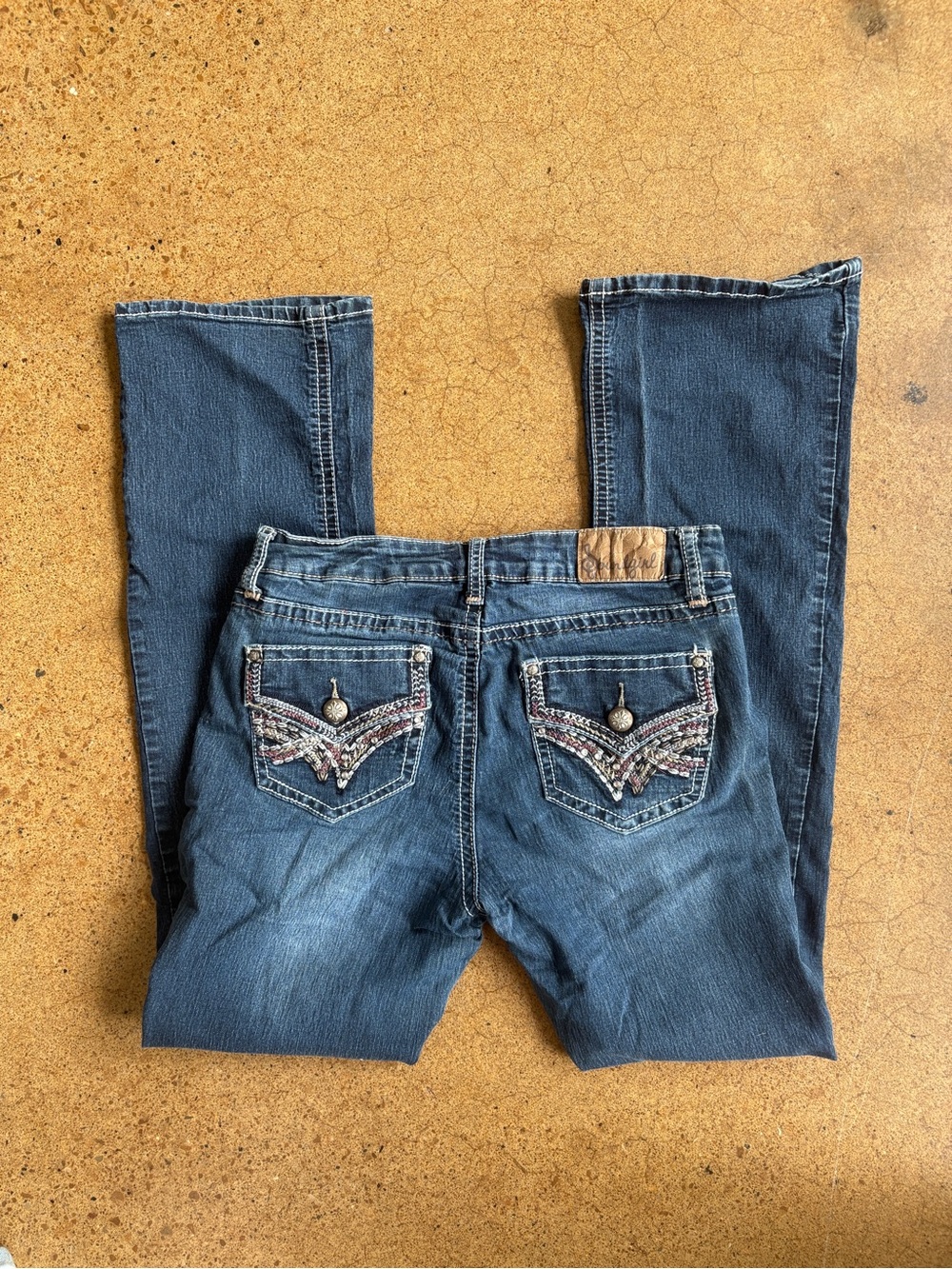 Y2K Embroidered Bootcut Jeans | Low Rise